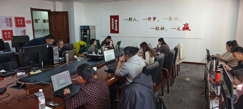 三普成果集中整改工作现场